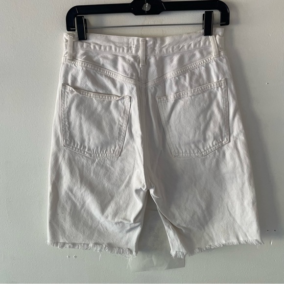 Agolde 90’s white button fly jeans shorts 37355 - Picture 3 of 13